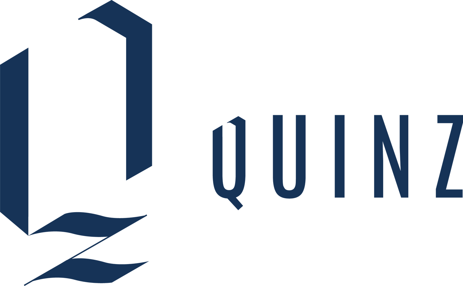 QUINZ LOGO TRANSPARANT LIGGEND BLAUW